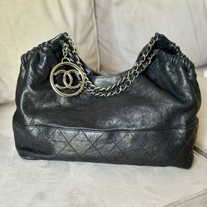 CHANEL Calfskin Baby Coco Cabas Black Bag